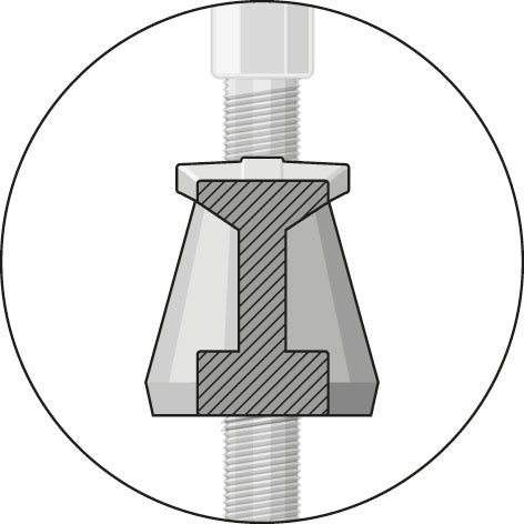 GEDORE 1.04 - Extractores universales de 2 patas