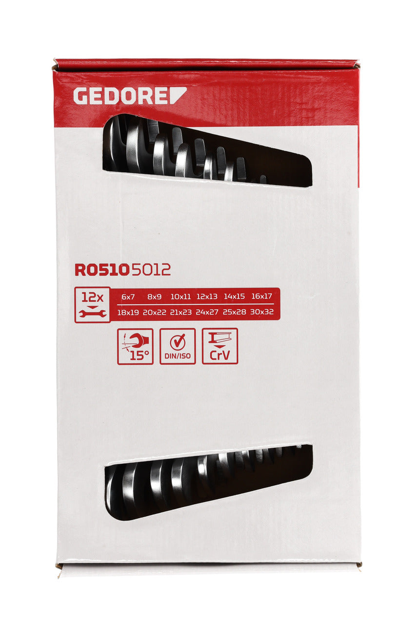 GEDORE red R05105012 - Jeu de 12 clés plates, 6-32 mm