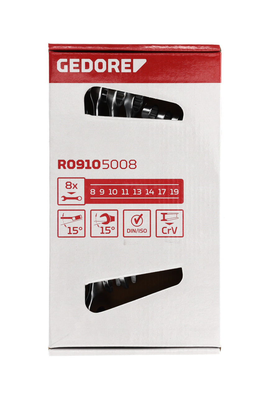 GEDORE red R09105008 - Jeu de clés mixtes, 8-19 mm, 8 pièces