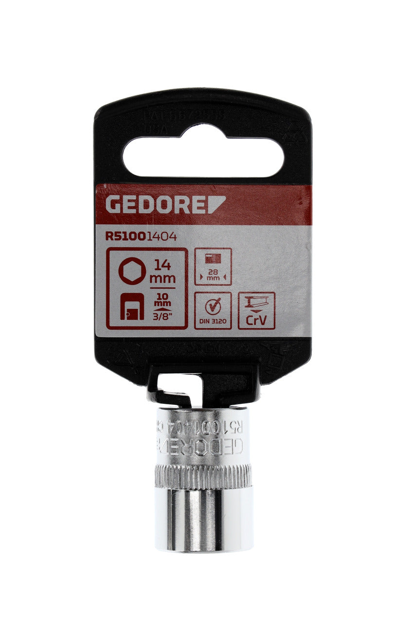GEDORE red R51001404 - Douille 3/8", hexagonale, 14 mm L=28 mm