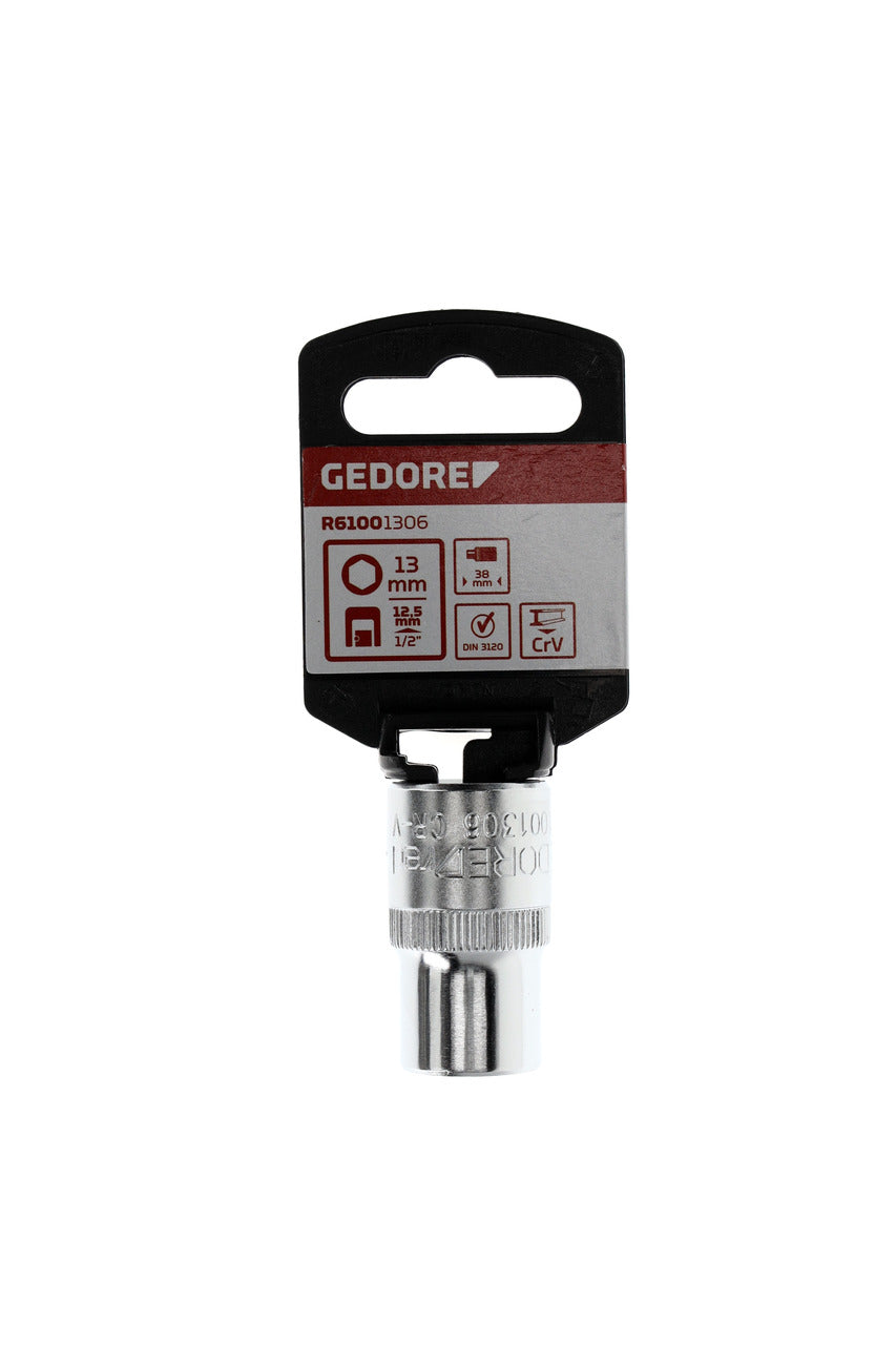 GEDORE red R61001306 - Douille 1/2", hexagonale, 13 mm L=38 mm