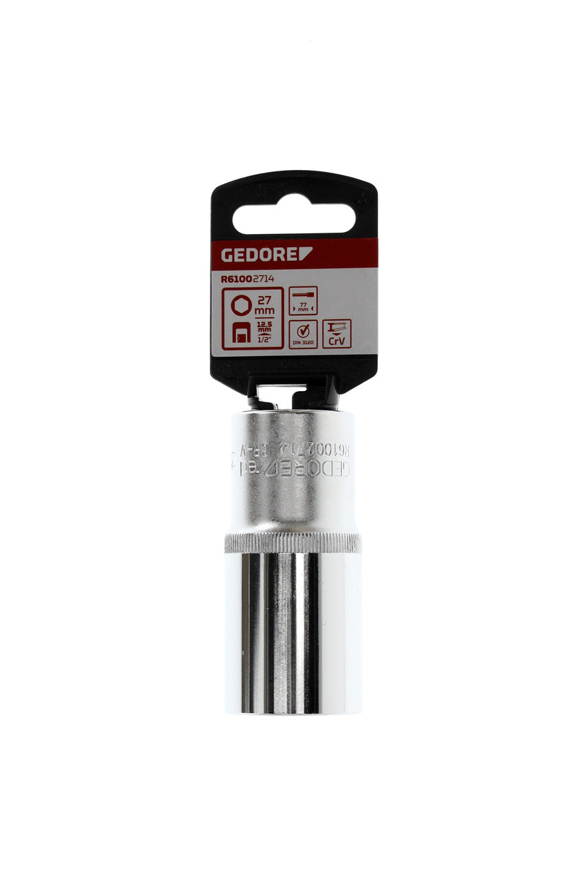 GEDORE red R61002714 - Douille 1/2", hexagonale, 27 mm L=77 mm