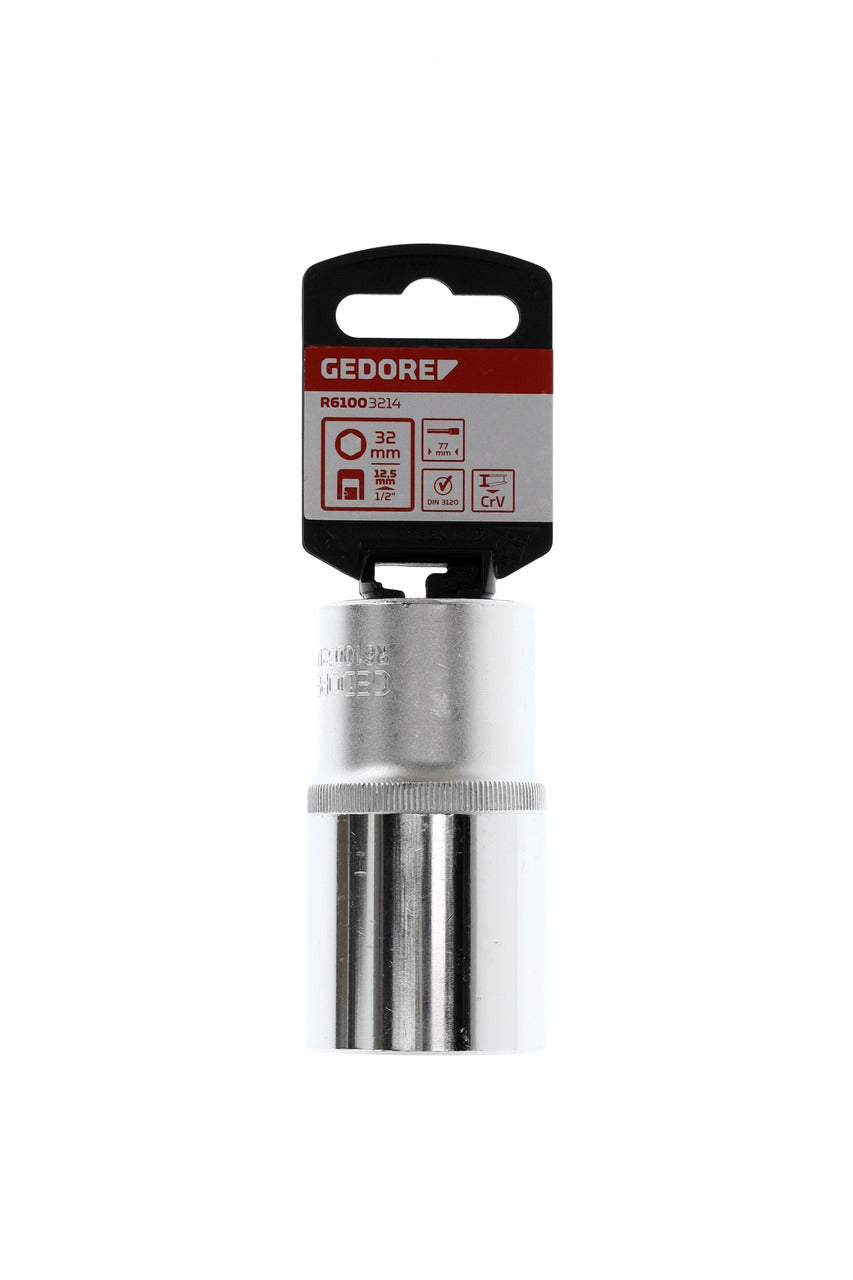GEDORE red R61003214 - Douille 1/2", hexagonale, 32 mm L=77 mm