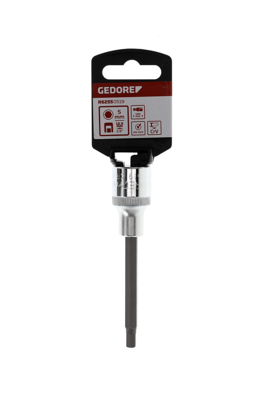 GEDORE red R62550519 - Douille de tournevis 1/2" 5 mm L=100 mm