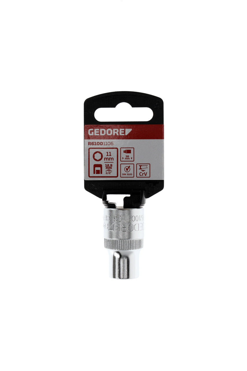GEDORE red R61001106 - Douille 1/2", hexagonale, 11 mm L=38 mm
