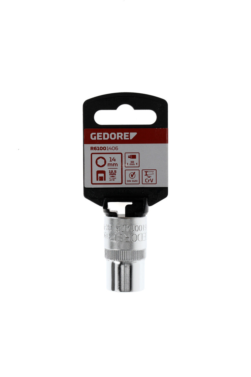 GEDORE red R61001406 - Douille 1/2", hexagonale, 14 mm L=38 mm