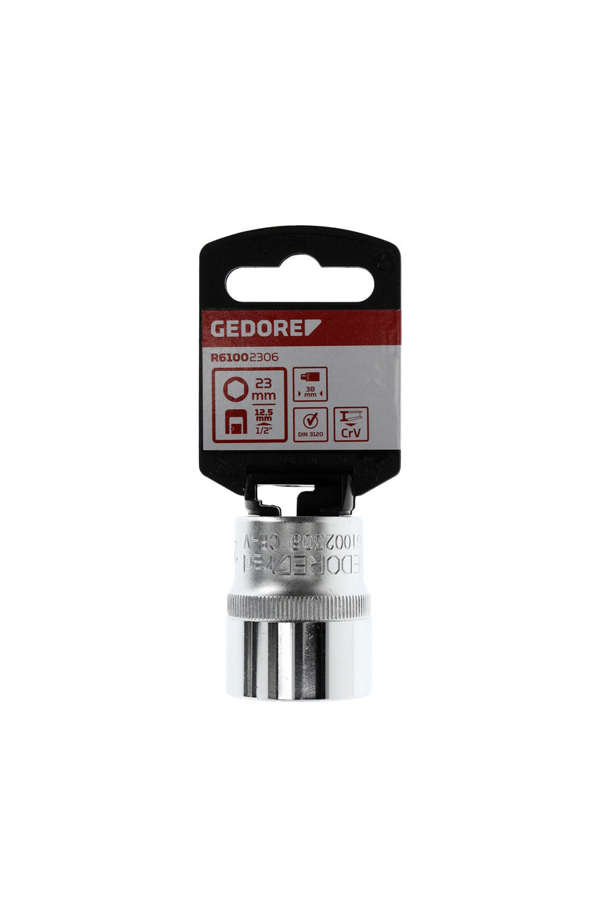 GEDORE red R61002306 - Douille 1/2", hexagonale, 23 mm L=38 mm