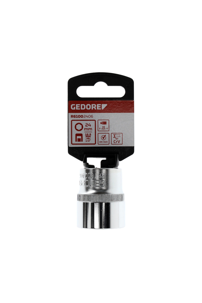 GEDORE red R61002406 - Douille 1/2", hexagonale, 24 mm L=38 mm