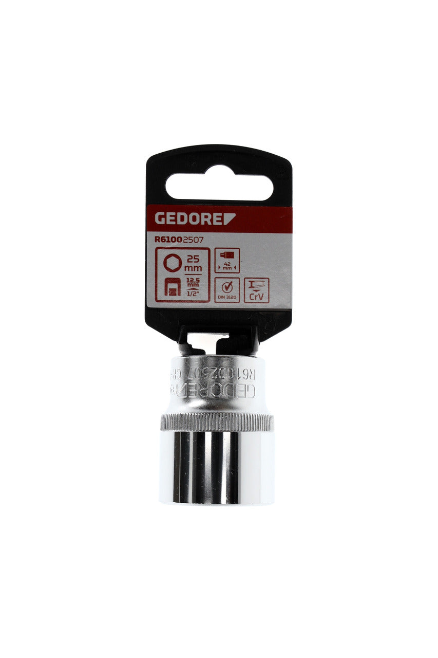 GEDORE red R61002507 - Douille 1/2", hexagonale, 25 mm L=42 mm