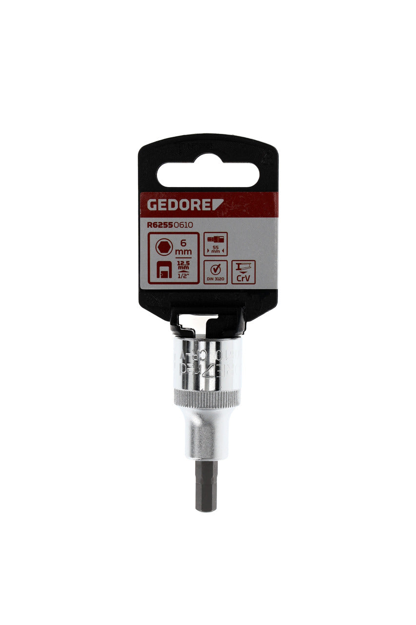GEDORE red R62550610 - Douille de tournevis 1/2" 6 mm L=55 mm