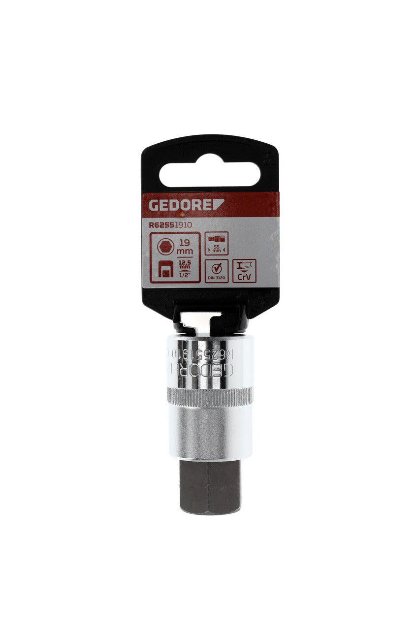 GEDORE red R62551910 - Douille de tournevis 1/2" 19 mm L=55 mm
