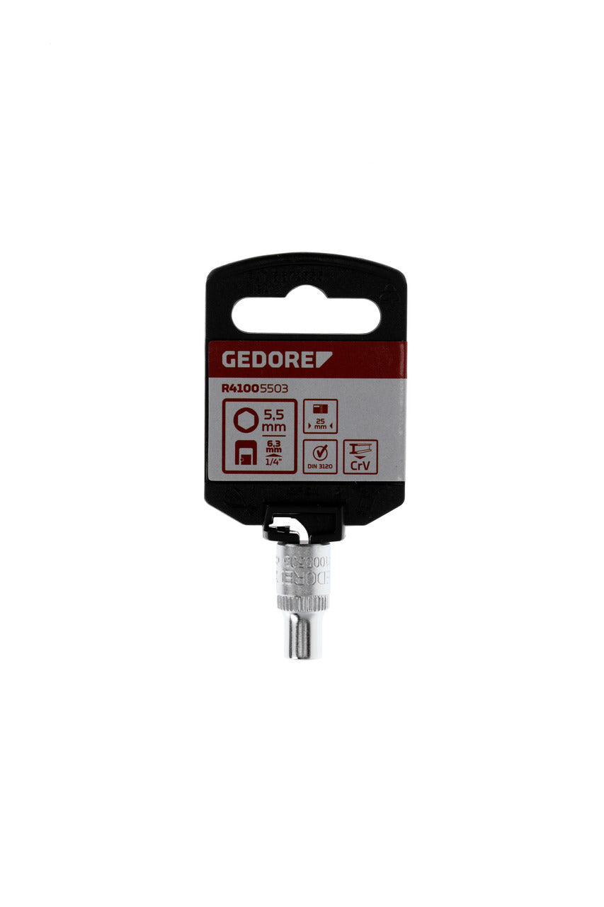 GEDORE red R41005503 - Douille 1/4", hexagonale, 5,5 mm L=25 mm