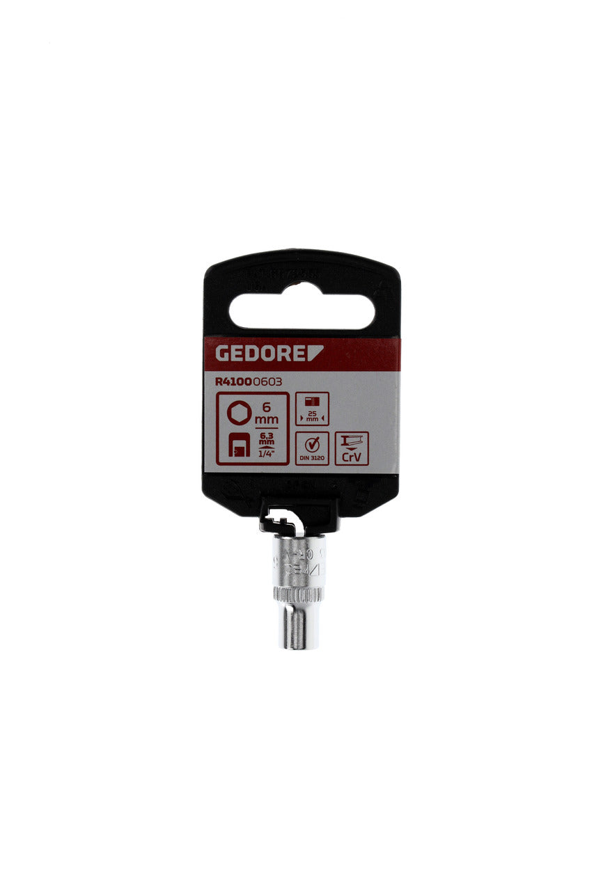 GEDORE red R41000603 - Douille 1/4", hexagonale, 6 mm L=25 mm