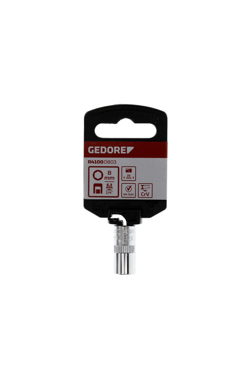 GEDORE red R41000803 - Douille 1/4", hexagonale, 8 mm L=25 mm