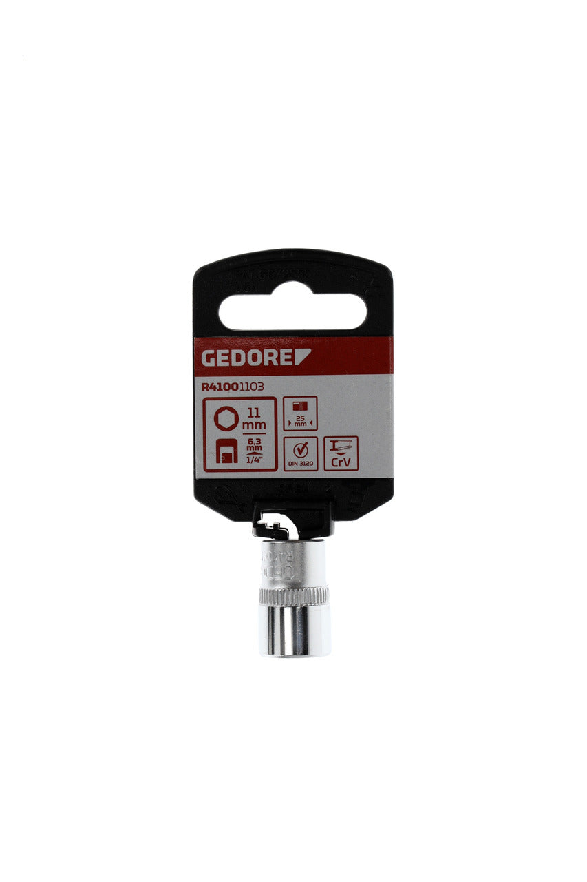 GEDORE red R41001103 - Douille 1/4", hexagonale, 11 mm L=25 mm