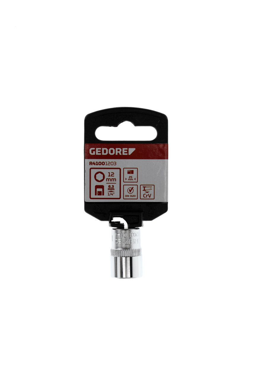 GEDORE red R41001203 - Douille 1/4", hexagonale, 12 mm L=25 mm