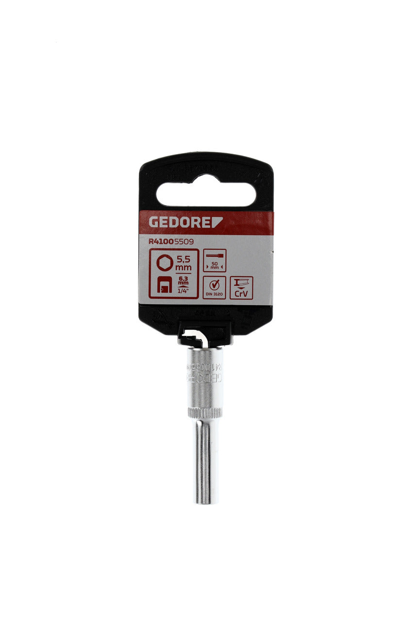 GEDORE red R41005509 - Douille 1/4", hexagonale, 5,5 mm L=50 mm