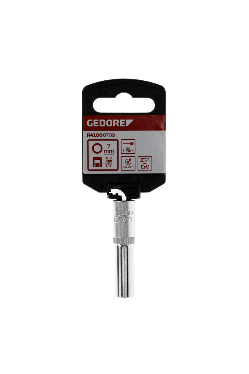 GEDORE red R41000709 - Douille 1/4", hexagonale, 7 mm L=50 mm