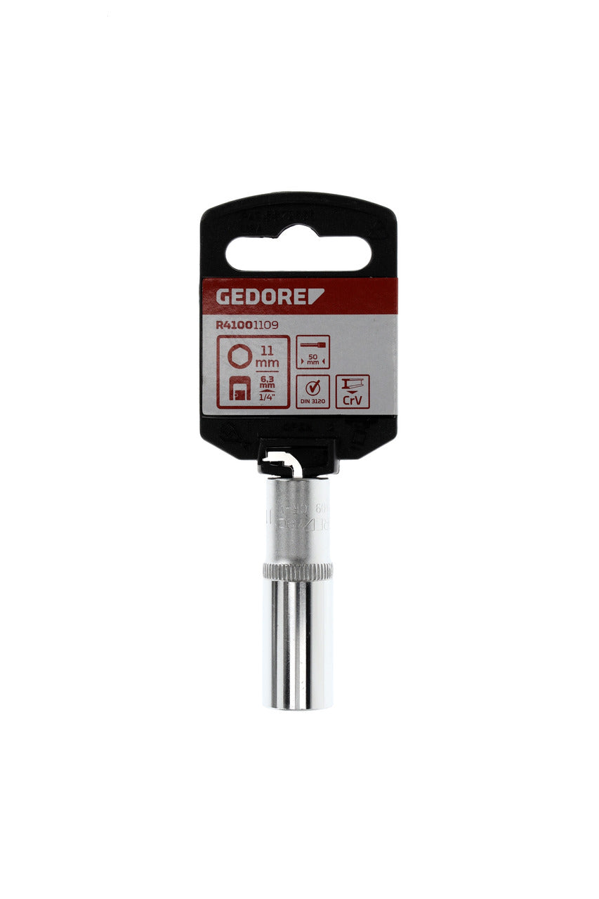 GEDORE red R41001109 - Douille 1/4", hexagonale, 11 mm L=50 mm