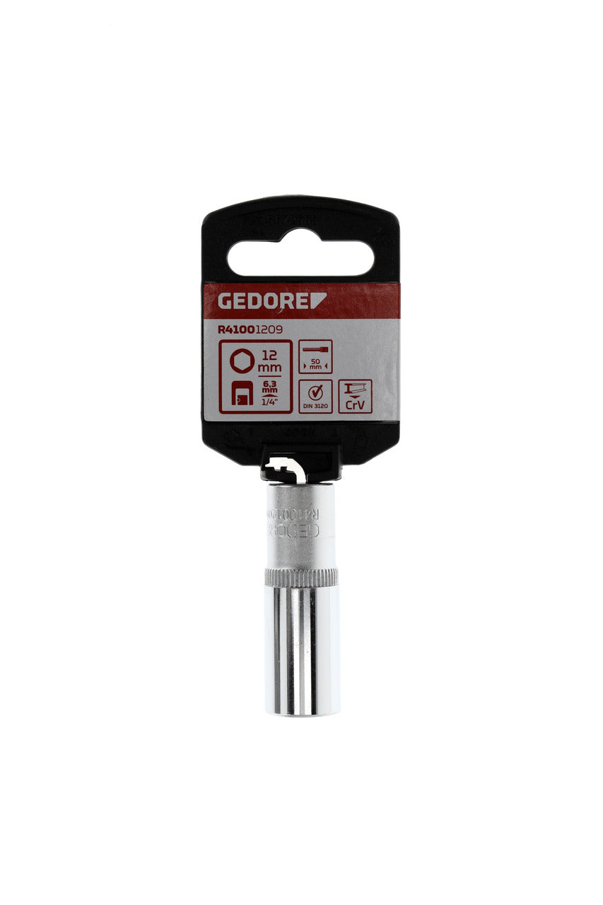 GEDORE red R41001209 - Douille 1/4", hexagonale, 12 mm L=50 mm