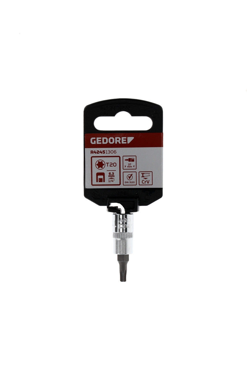 GEDORE red R42451306 - Douille de tournevis 1/4" TORX T20 L=37 mm