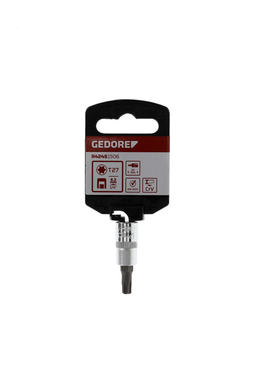 GEDORE red R42451506 - Douille de tournevis 1/4" TORX T27 L=37 mm