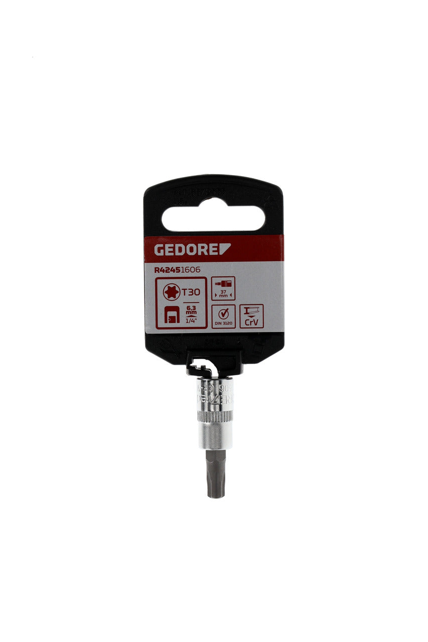 GEDORE red R42451606 - Douille de tournevis 1/4" TORX T30 L=37 mm
