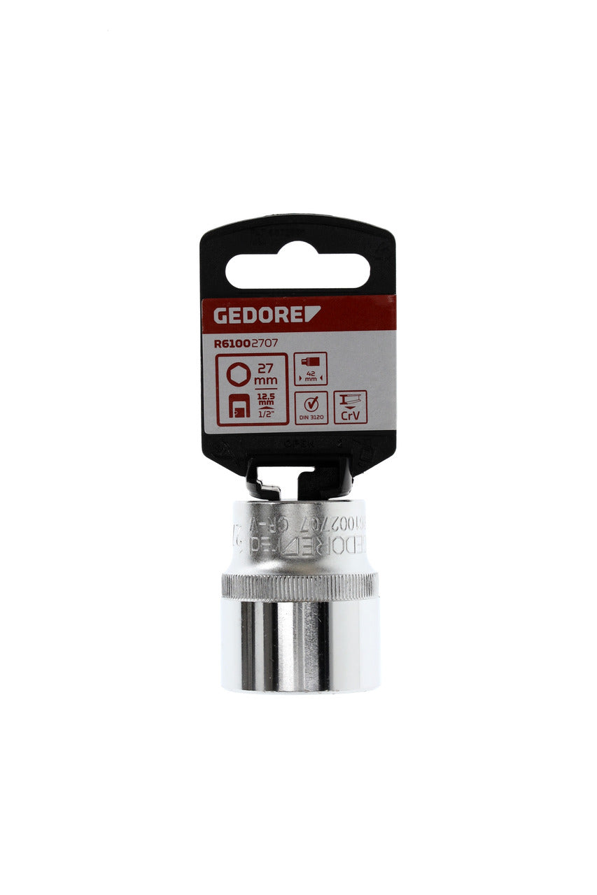 GEDORE red R61002707 - Douille 1/2", hexagonale, 27 mm L=42 mm