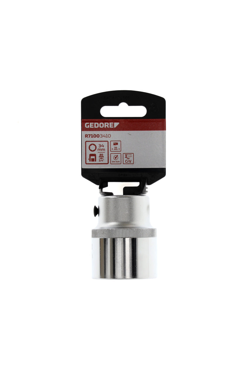 R71003410 - Vaso 3/4", hexagonal, 34 mm L=56 mm