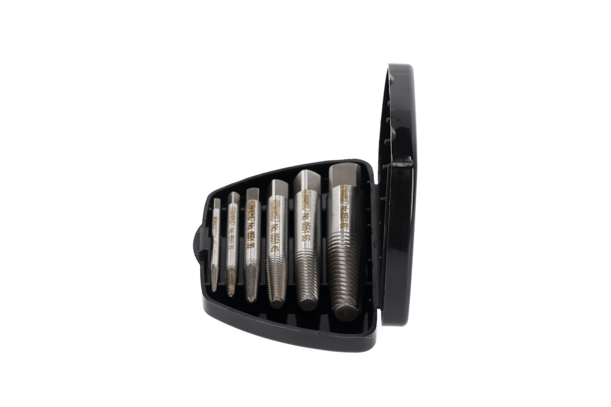 8551 S-006 - Juego de Extractor Tornillos M3-M24: Estuche redondo negro abierto
