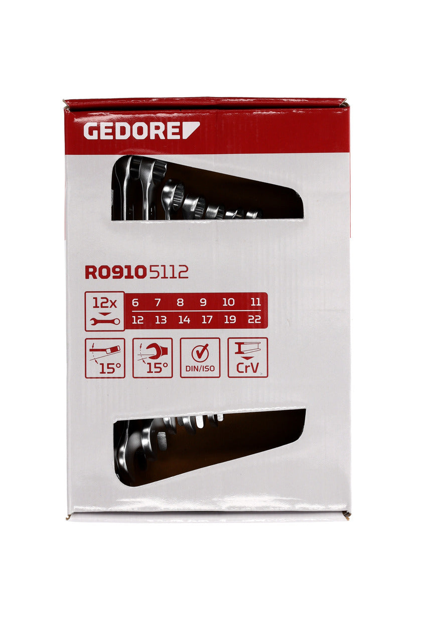 GEDORE red R09105112 - Jeu de clés mixtes, 6-22 mm, 12 pièces