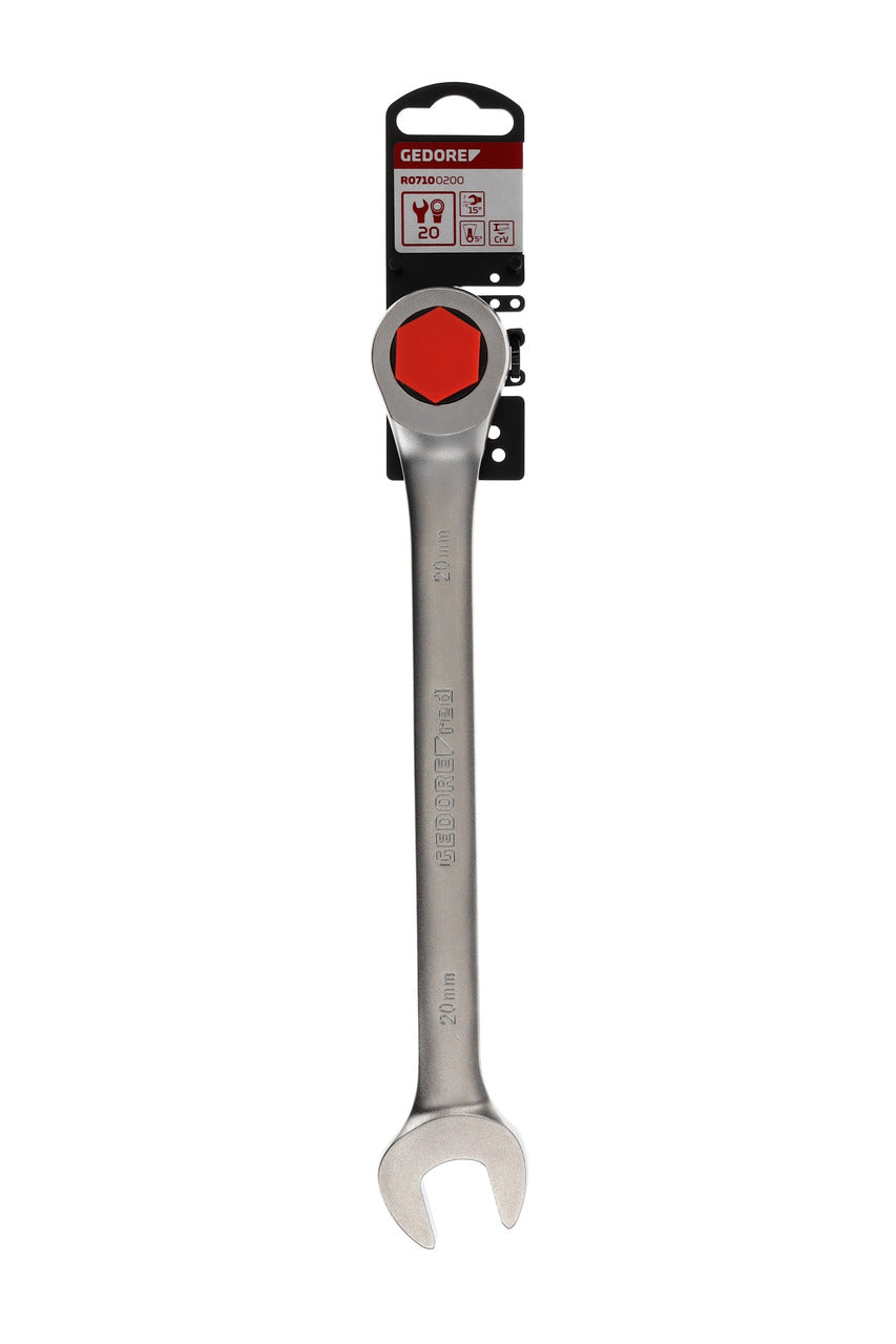GEDORE red R07100200 - Clé combinée à cliquet 20 mm L=280 mm