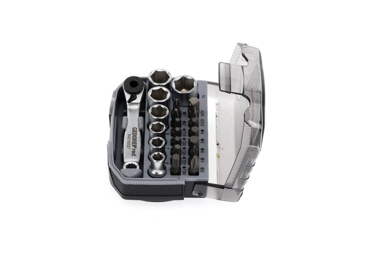 GEDORE red R49005023 - Jeu de douilles et embouts 1/4" 6-13 mm, 23 pièces