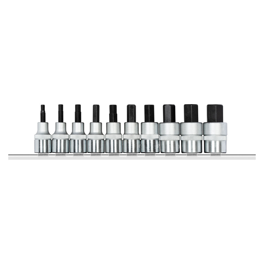 GEDORE red R62558110 - Jeu de douilles tournevis 1/2" avec rail, 10 pièces