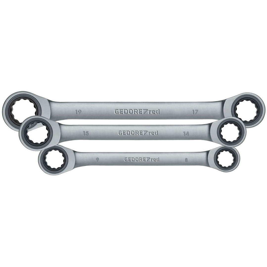 GEDORE red R07405006 - Jeu de 6 clés à cliquet polygonales doubles 8-19 mm