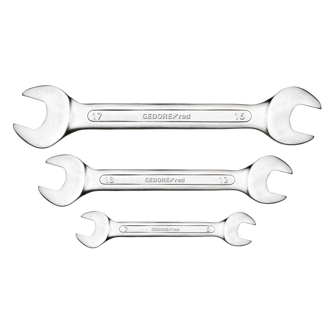 GEDORE red R05125006 - Jeu de 6 clés plates courtes, 6-17 mm