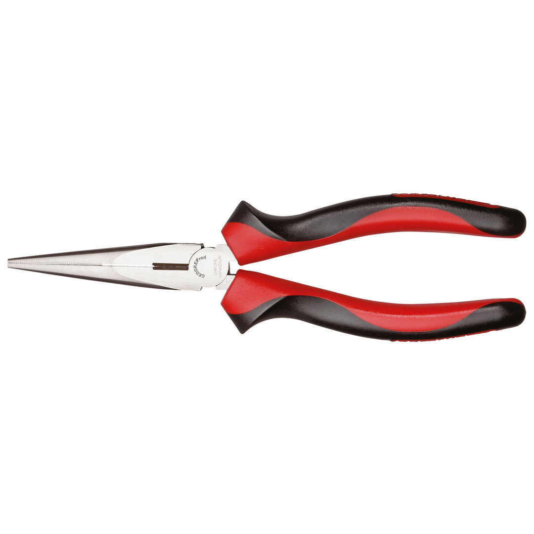 GEDORE red R28502200 - Pince à bec demi-rond, modèle droit, L=200 mm, poignée bi-matière