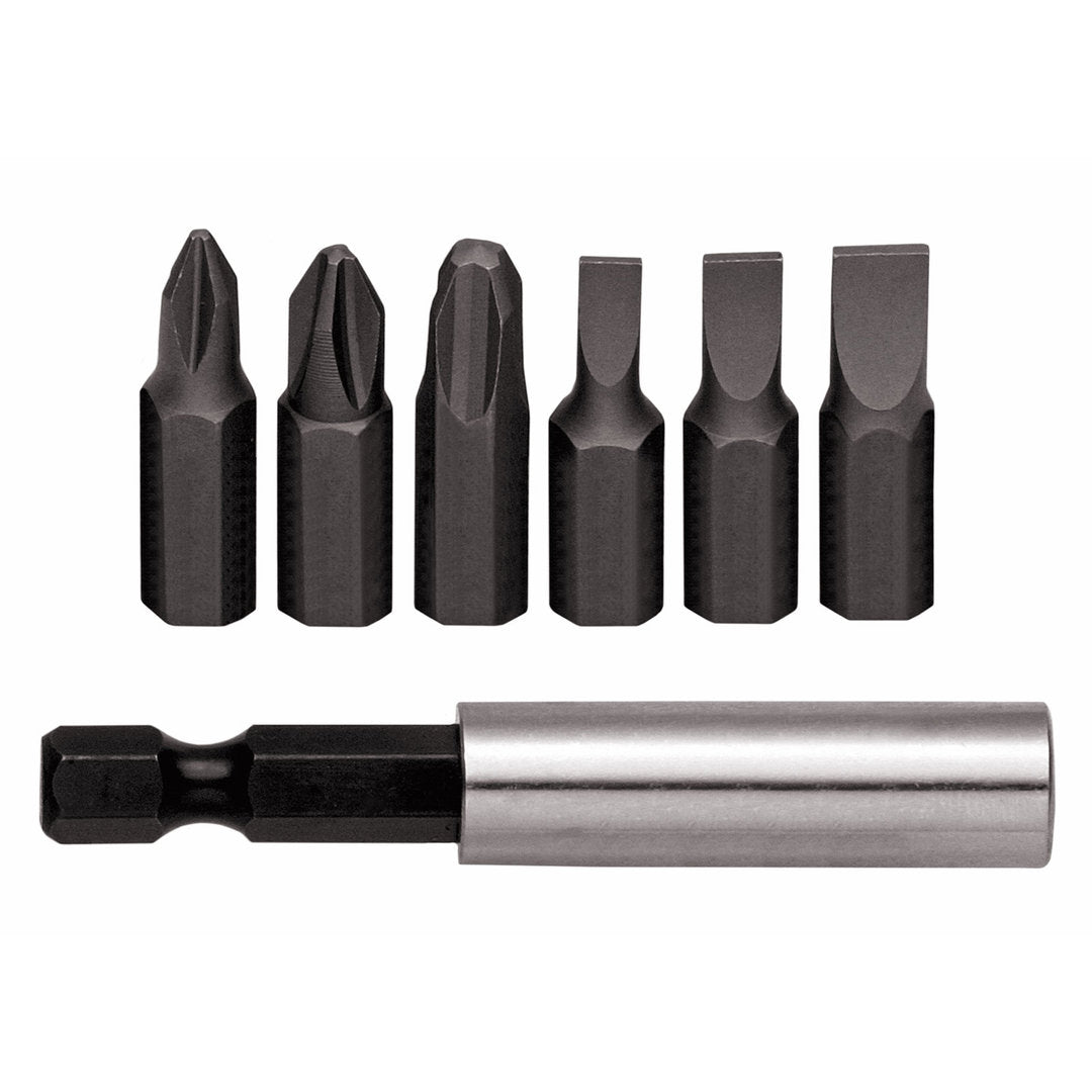 GEDORE red R33005007 - Jeu de 7 embouts de vissage 1/4" PH+SL avec porte-embouts magnétique.