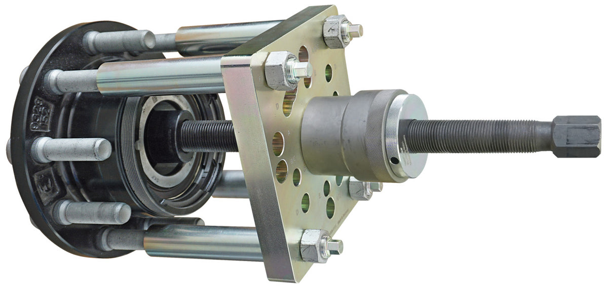 KL-1005-111 Z - Extractor de cubos de rueda NKW mecánico: Extractor mecánico con placa, varillas roscadas y husillo central