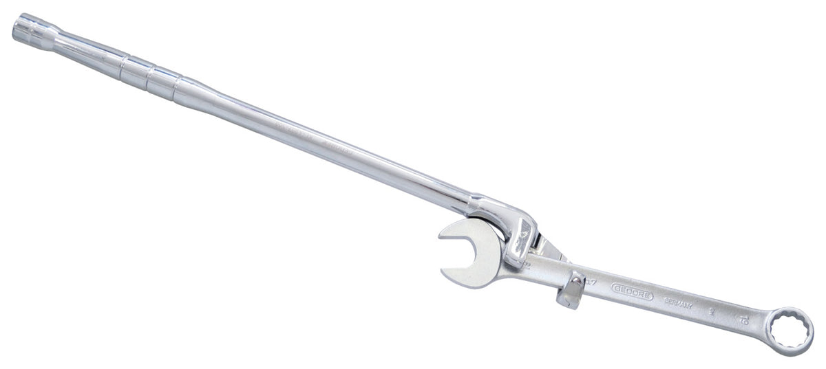 KL-4007-500 - Extensión de llave universal 380 mm: Llave combinada articulada con mango extensible telescópico