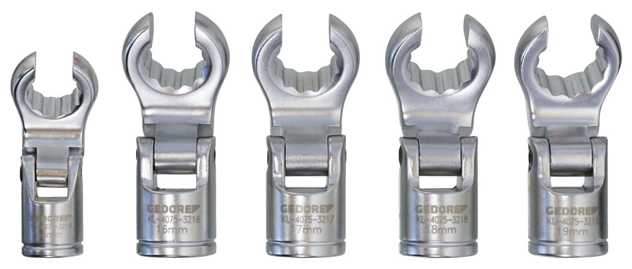 GEDORE Automotive KL-4075-321 K - Jeu de douilles articulées 3/8" à ouverture latérale