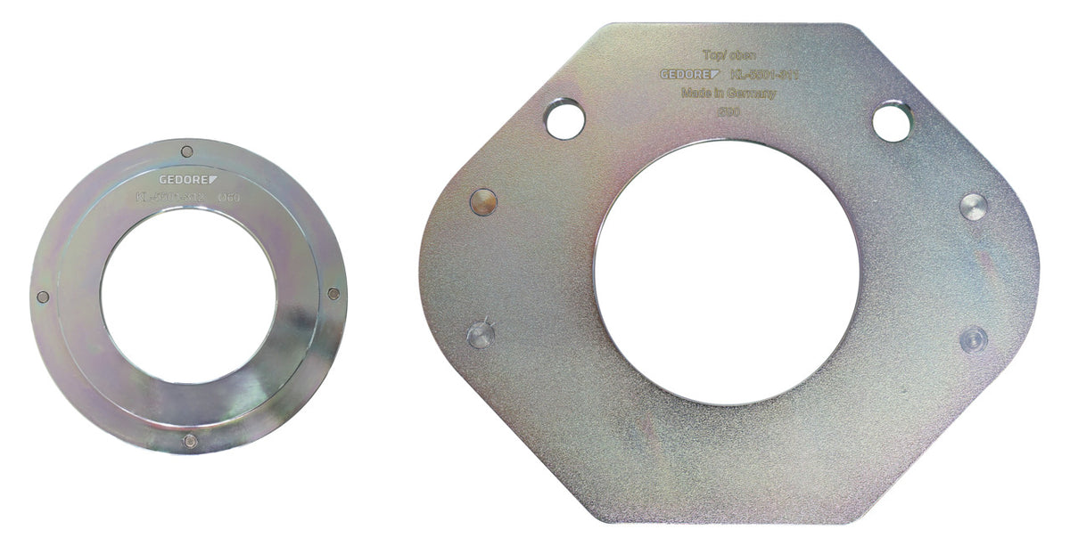 KL-5501-31 - Anillo adaptador para collarín elástico, Ø 60/90mm: Dos anillos metálicos con orificios, uno circular