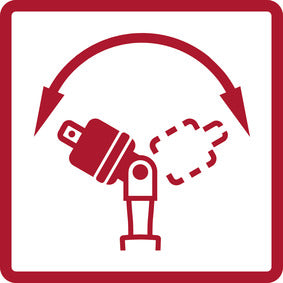 Cabezal articulado y flexible con giro angular