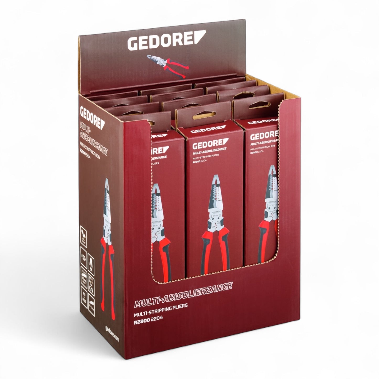 GEDORE red R28009212 - Présentoir pour point de vente avec 12 pinces coupantes multi-usages