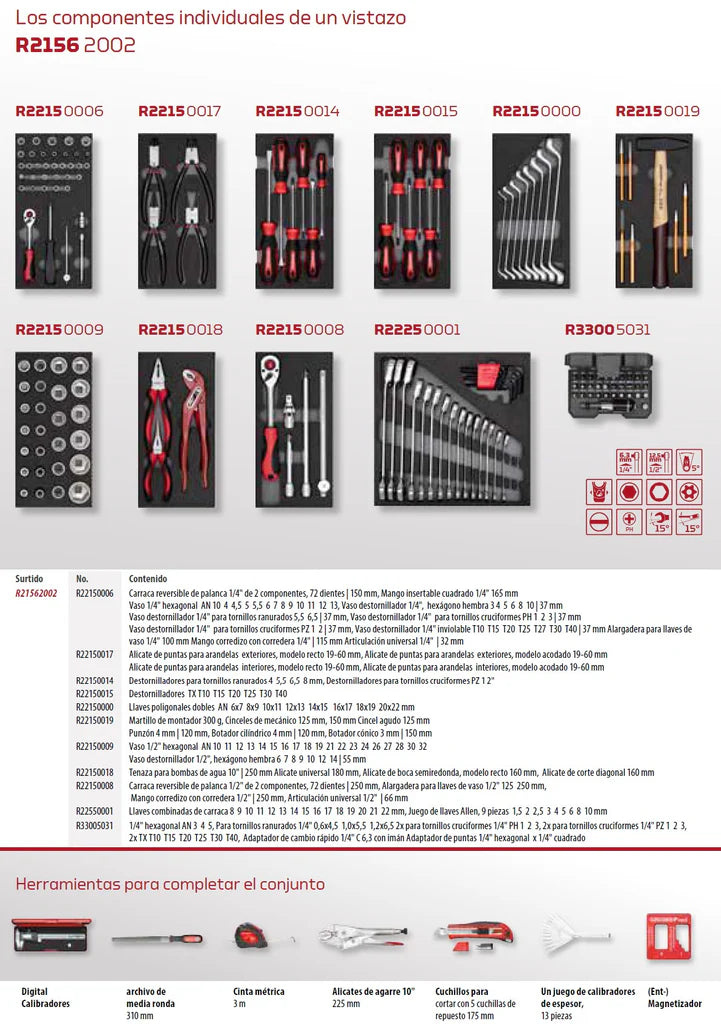 GEDORE red R21562002 - Chariot d'atelier MECHANIC noir avec assortiment de 166 outils