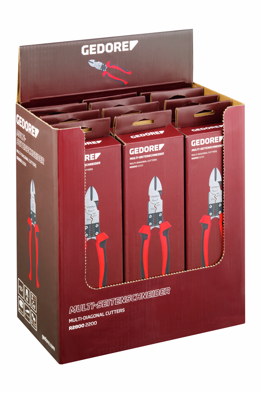 GEDORE red R28009212 - Présentoir pour point de vente avec 12 pinces coupantes multi-usages