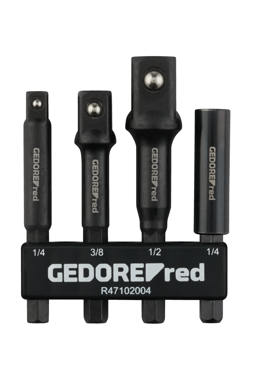 GEDORE red R47102004 - Jeu de 4 adaptateurs pour perceuses et visseuses