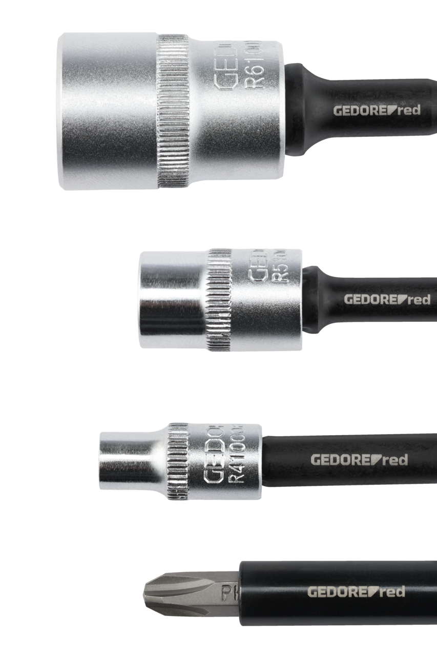 GEDORE red R47102004 - Jeu de 4 adaptateurs pour perceuses et visseuses