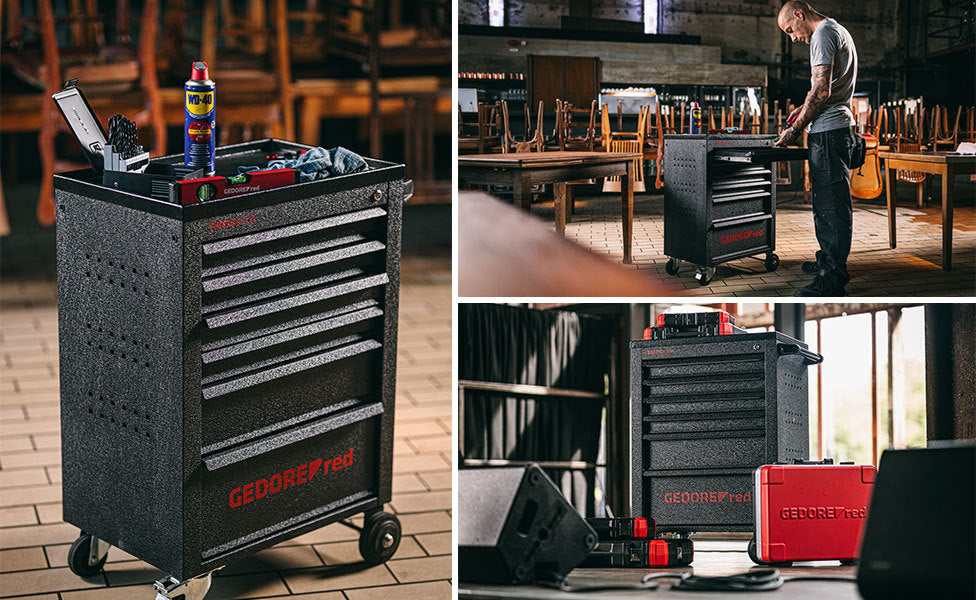 GEDORE red R20152006 - Chariot d'atelier noir MECHANIC, avec 6 tiroirs 910x628x418 mm