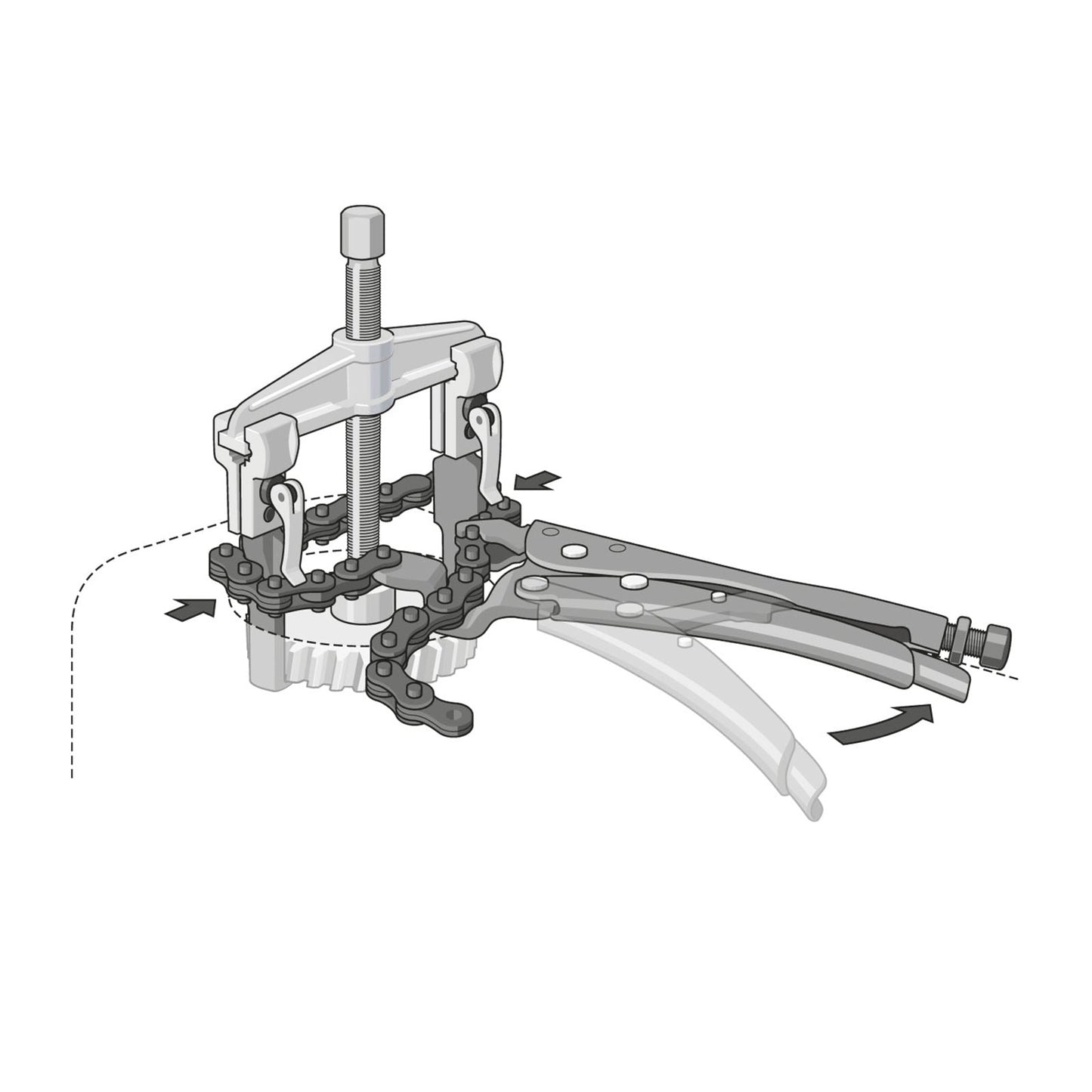 GEDORE 136 K-105 - Mordaza Grip con cadena